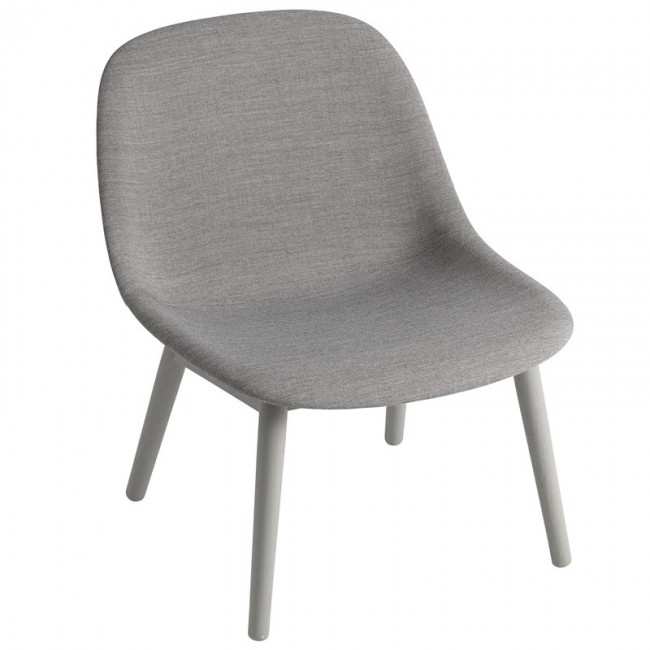MUUTO 무토 Fiber lounge 의자 wood base Remix 133 - grey MU25516-GREY-133