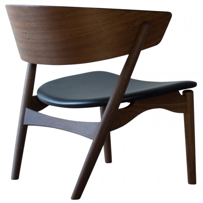 Sibast No 7 Lounge 의자 스모크 oak - 블랙 leather SBNO7LC-SMO-VB40509