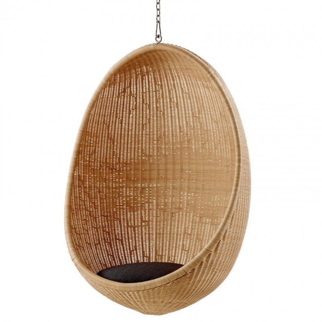 Sika-Design Hanging 에그 의자 다크그레이 seat 쿠션 SSND75CU-ND75Y-A669-9998