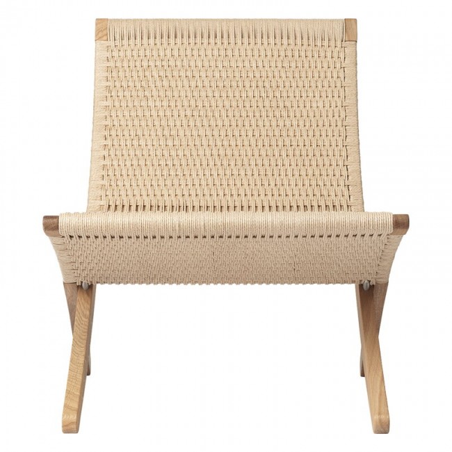 CARL HANSEN & SU00F8N MG501 Cuba 라운지체어 오일 오크 - 네츄럴 cor_d Carl Hansen & Su00f8n MG501 Cuba lounge chair  oiled oak - natural cord 03624
