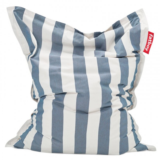 FATBOY 오리지널 아웃도어 bean bag 스트라이프 ocean 블루 Fatboy Original Outdoor bean bag  stripe ocean blue 03532