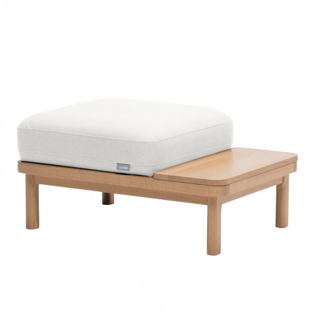 Lundia Hetki ottoman oak base - 오프 화이트 그린WAY Plain 001 LUG27