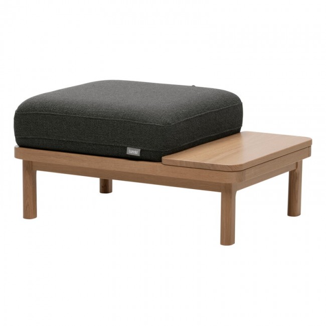 Lundia Hetki ottoman oak base - 다크그레이 Muru 477 LUG60