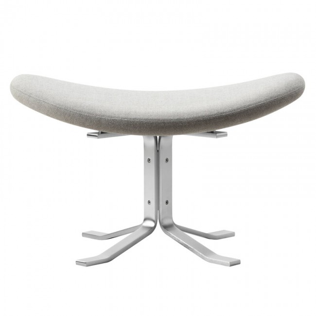 FREDERICIA 프레데리시아 Corona ottoman brushed 크롬 - Gabriel Capture 4101 FRE5002-CH-CAP4101