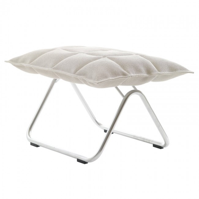 Woodnotes K ottoman narrow 크롬 tubular STONE/화이트 WN46013-256151
