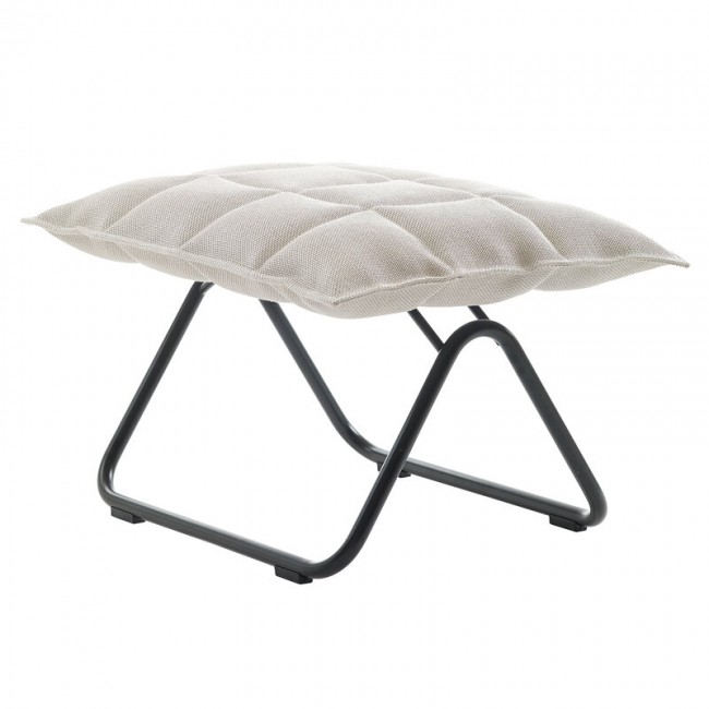 Woodnotes K ottoman narrow 매트 블랙 tubular STONE/화이트 WN46013-256151-MATTAMUSTA