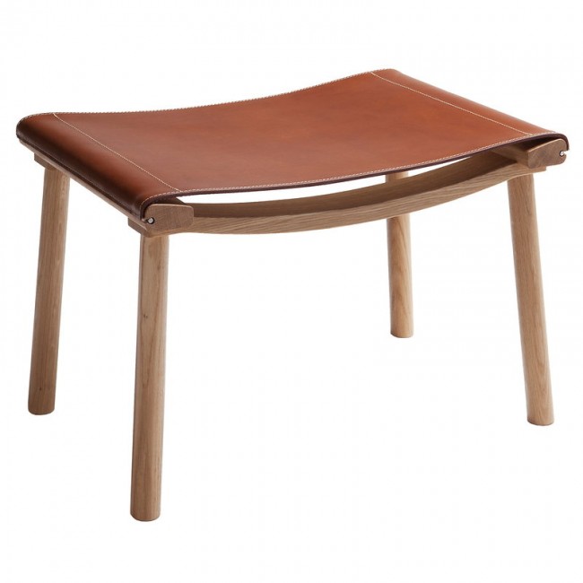 Nikari December ottoman oak - 코냑 leather NI-DEC-XLOT-OL