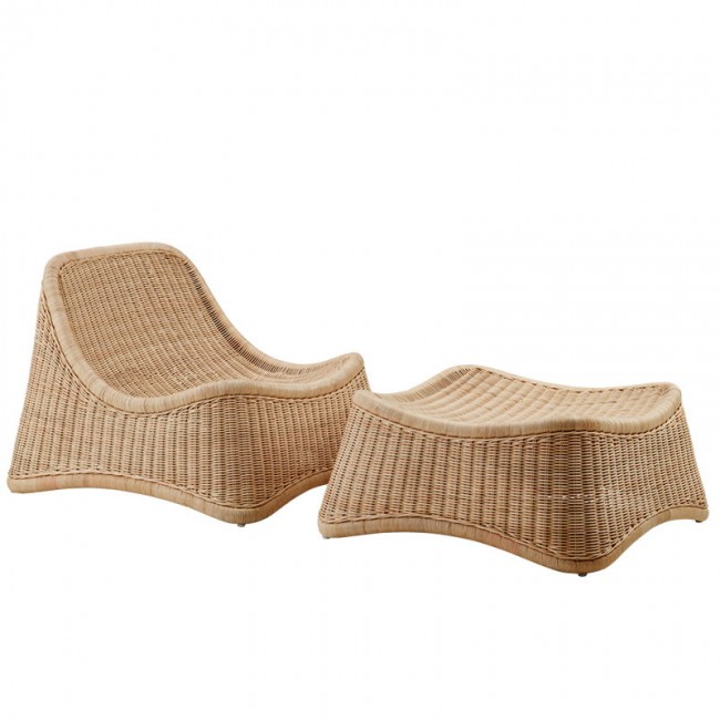 Sika-Design Chill lounge 의자 and 스톨 rattan SSND-20-CU