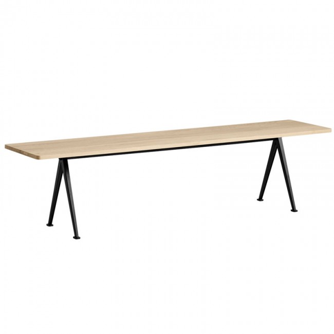 HAY 헤이 Pyrami_d bench 12 블랙 - 매트 래커 oak HA195787-ML