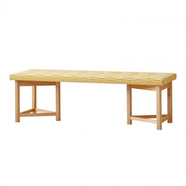 Ornas Kolmiojalka bench 150 cm birch - Doris 엘로우 FT107454-150HBV