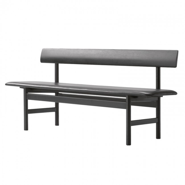 FREDERICIA 프레데리시아 MO겐세N 3171 bench 블랙 래커 oak - leather FRE3171-BLO-L88