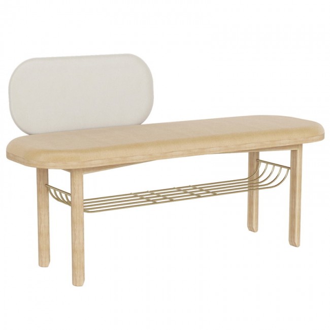HARTOE 할토 Eustache bench oak - camel beige HO12010722334-12010722337