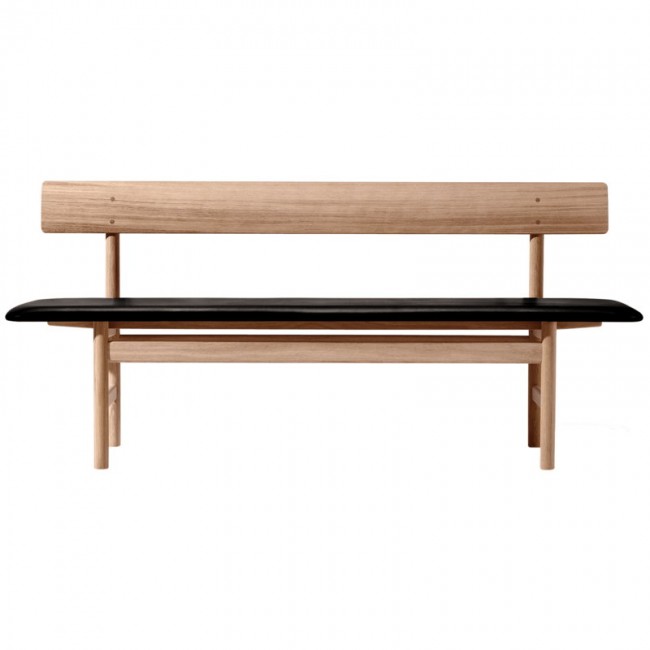 FREDERICIA 프레데리시아 MO겐세N 3171 bench oiled oak - 블랙 leather FRE3171-OO-OMNI-301