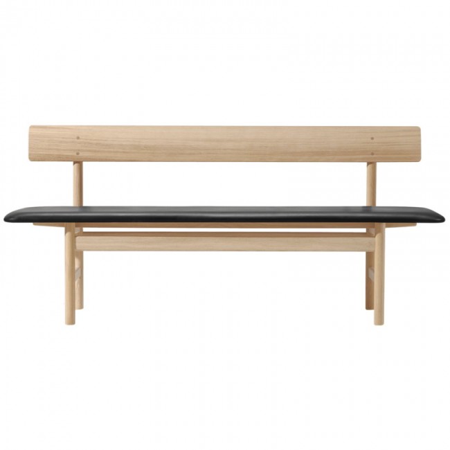 FREDERICIA 프레데리시아 MO겐세N 3171 bench soaped oak - 블랙 leather FRE3171-SO-OMNI-301