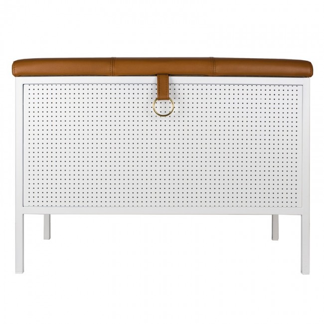 MAZE 메이즈 Frank storage bench 화이트 - 코냑 MZ407213