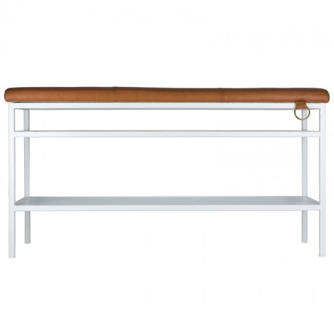 MAZE 메이즈 Nancy bench 화이트 - 코냑 MZ407613