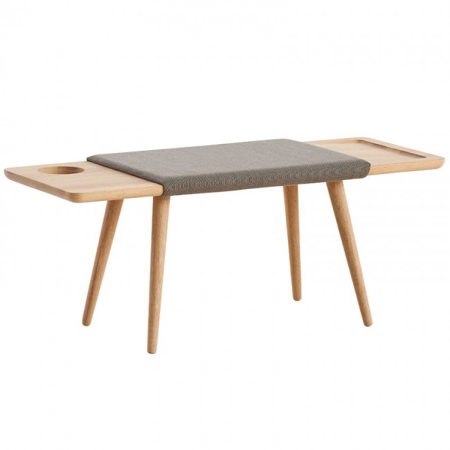 WOUD 우드 Baenk bench 화이트 래커 oak - 라이트 브라운 WD101060