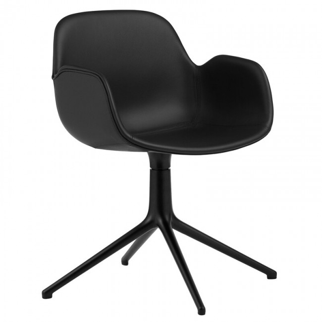 NORMANN COPENHAGEN 노만코펜하겐 Form Swivel 4L 암체어 블랙 - leather Ultra NC1361025-41599