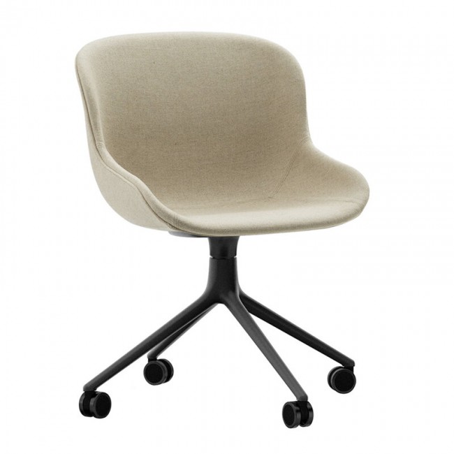 NORMANN COPENHAGEN 노만코펜하겐 Hyg 의자 with 4 wheels swivel 블랙 - Main Line Flax 20 NC604587-MLF20