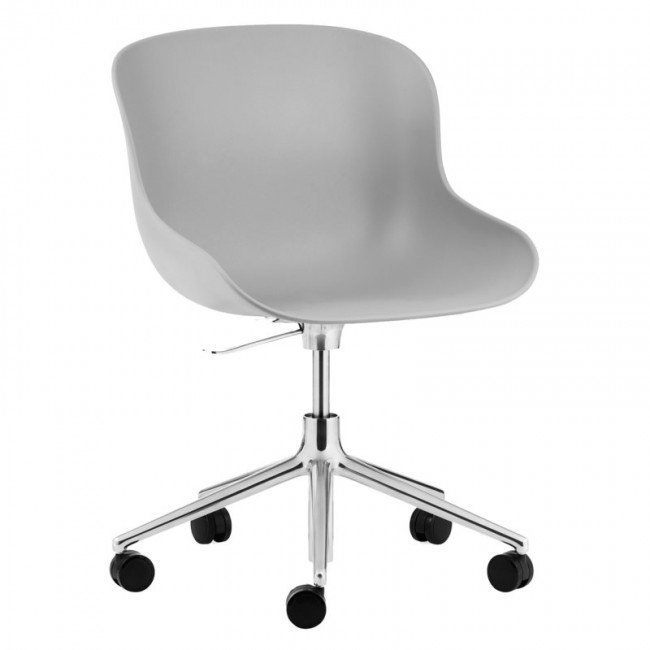 NORMANN COPENHAGEN 노만코펜하겐 Hyg 의자 with 5 wheels swivel aluminium - grey NC603984