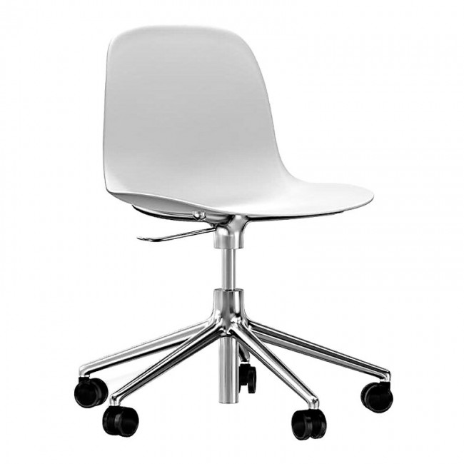 NORMANN COPENHAGEN 노만코펜하겐 Form Swivel 5W Gaslift 의자 화이트 - aluminium NC606040