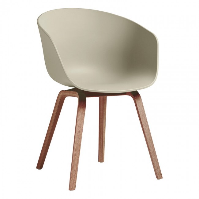 HAY 헤이 About A 의자 AAC22 래커 walnut - pastel 그린 HA943413