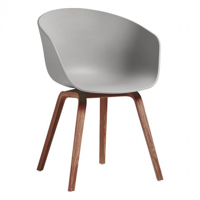 HAY 헤이 About A 의자 AAC22 래커 walnut - concrete grey HA943411