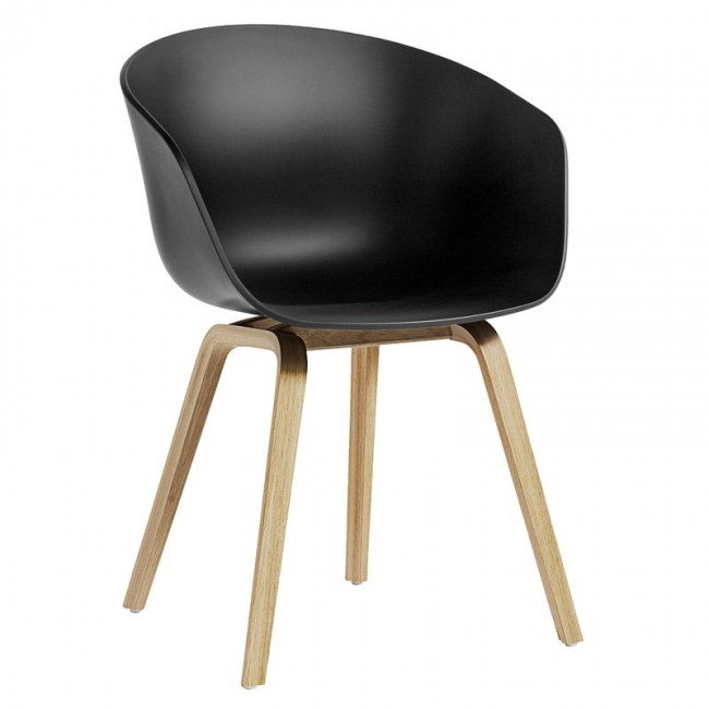 HAY 헤이 About A 의자 AAC22 Eco 래커 oak - 블랙 HAAAC22-ECO-B-WBLO