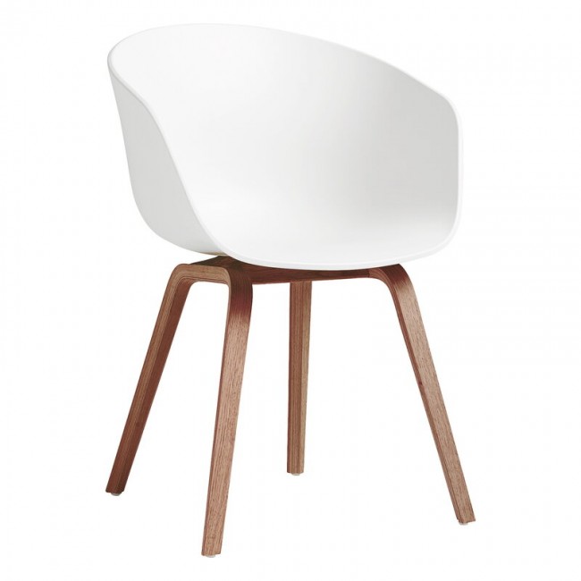 HAY 헤이 About A 의자 AAC22 래커 walnut - 화이트 HA943401
