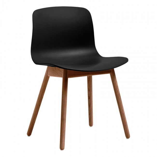 HAY 헤이 About A 의자 AAC12 Eco 래커 walnut - 블랙 HA943357