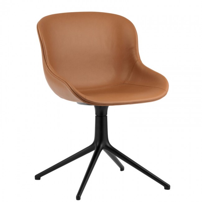 NORMANN COPENHAGEN 노만코펜하겐 Hyg 의자 swivel 블랙 - brandy leather Ultra NC603982-41574