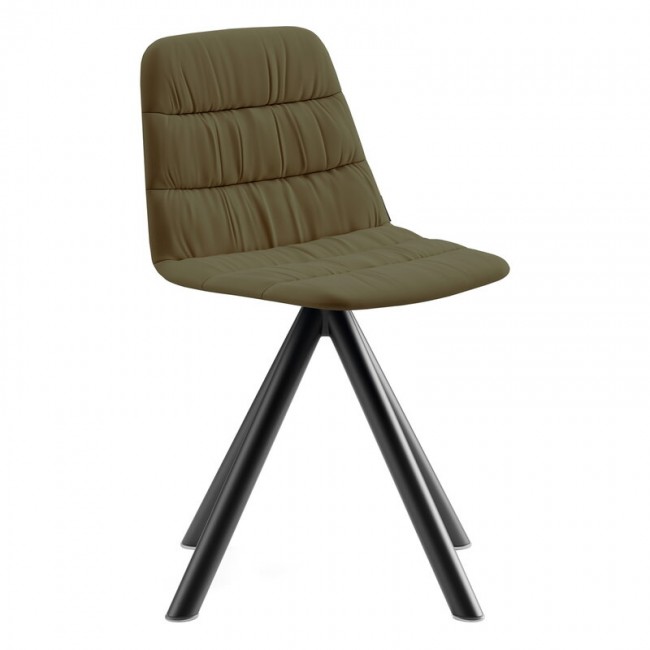 Viccarbe Maarten 의자 Ecoalf Edition swivel 블랙 - dusty 그린 VC-MANECO-056GREENQ