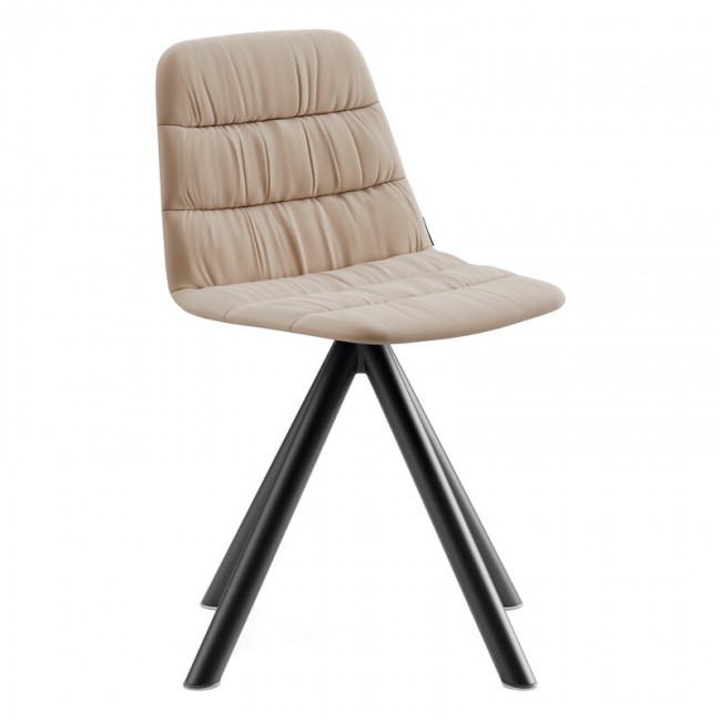 Viccarbe Maarten 의자 Ecoalf Edition swivel 블랙 - 화이트 sand VC-MANECO-008WHITEQ