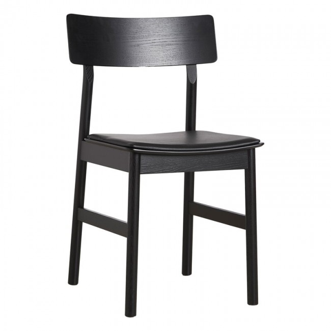 WOUD 우드 Pause 다이닝 의자 2.0 블랙 - leather WD100067