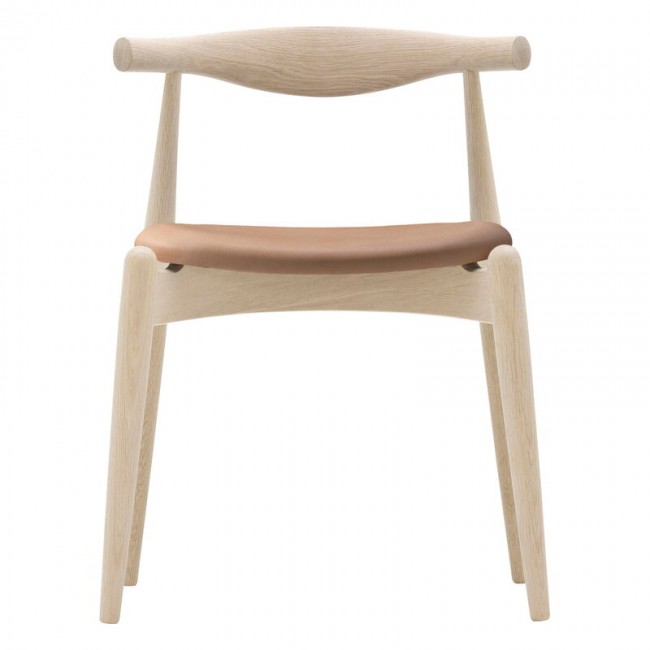 CARL HANSEN & SU00F8N CH20 엘보우 체어 soaped beech - light 브라운 레더 또르 325 Carl Hansen & Su00f8n CH20 Elbow chair  soaped beech - light brown leather Thor 325 02780