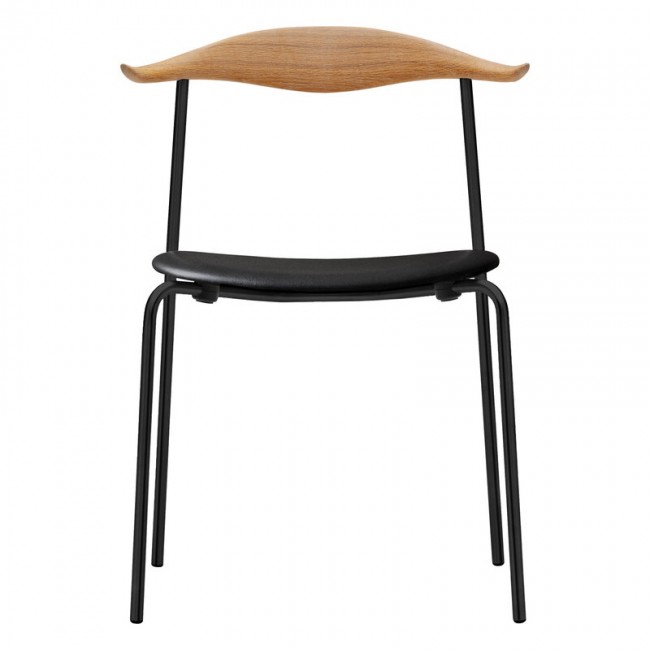CARL HANSEN & SU00F8N CH88P 체어 의자 블랙 steel - 블랙 래더 - 오일 오크 Carl Hansen & Su00f8n CH88P chair  black steel - black leather - oiled oak 02770