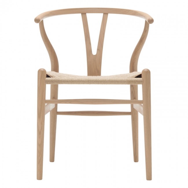 CARL HANSEN & SU00F8N CH24 위시본 체어 의자 화이트 오일 오크 - 네츄럴 cor_d Carl Hansen & Su00f8n CH24 Wishbone chair  white oiled oak - natural cord 02769