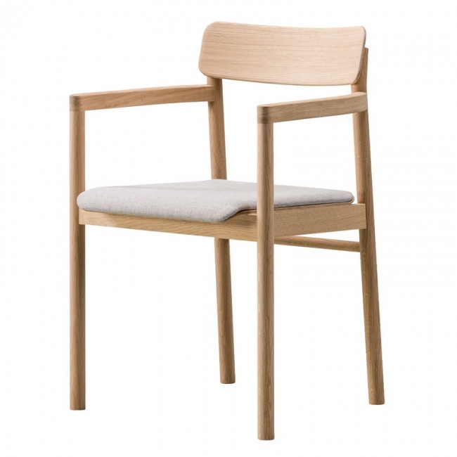 FREDERICIA 프레데리시아 Post 암체어 oiled oak - 라이트 그레이 FRE3446-OO-SUN2-717