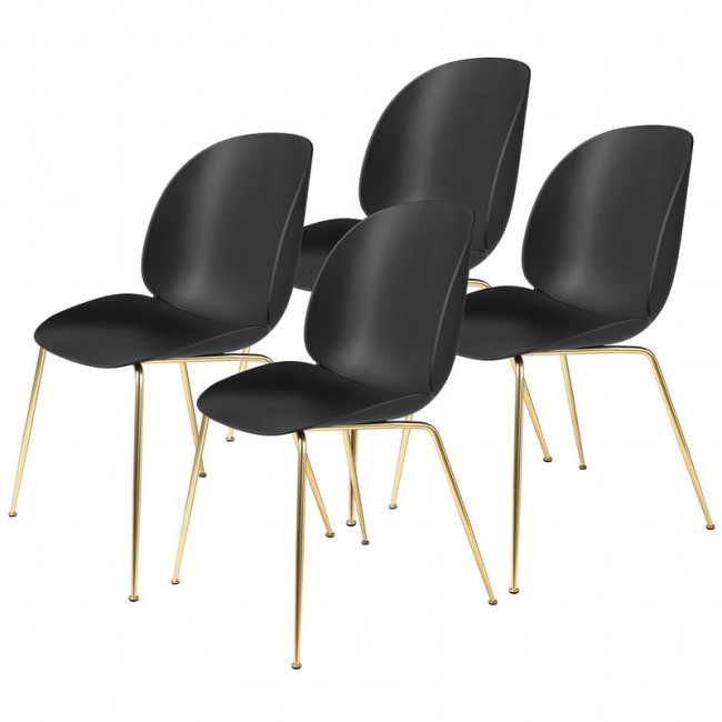 GUBI 구비 BE이티엘E 의자 브라스 - 블랙 set of 4 GB10024266