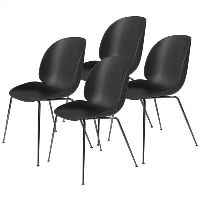 GUBI 구비 BE이티엘E 의자 블랙 크롬 - set of 4 GB10024264
