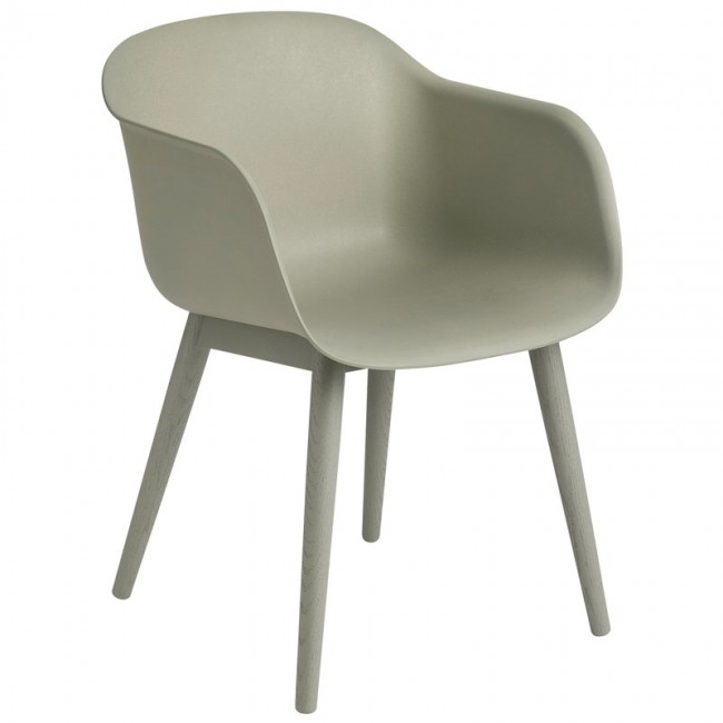 MUUTO 무토 Fiber 암체어 wood base dusty 그린 MU50691