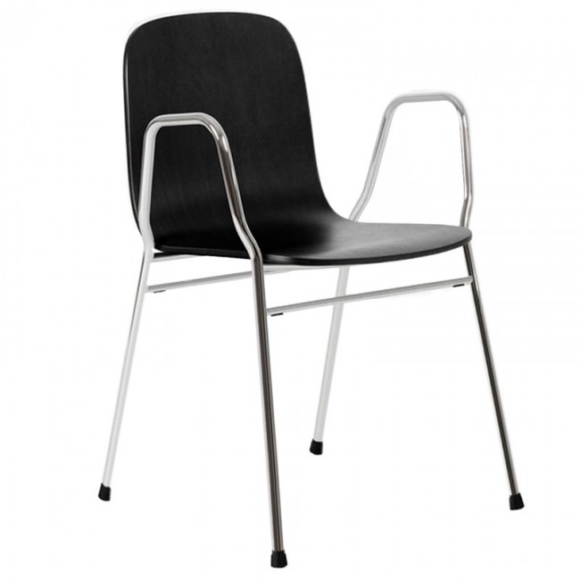 Hem Touchwood 암체어 블랙 - 크롬 HE20137