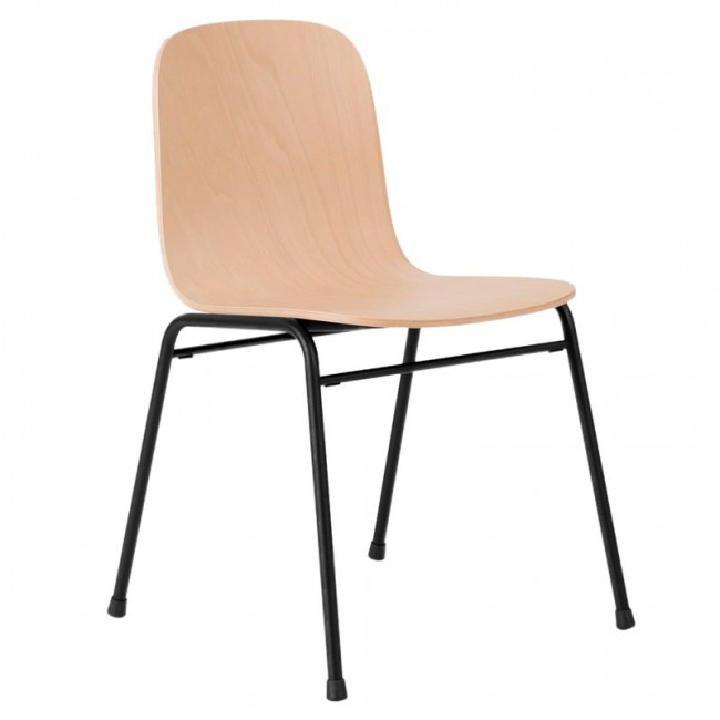 Hem Touchwood 의자 네츄럴 beech - 블랙 steel HE20122