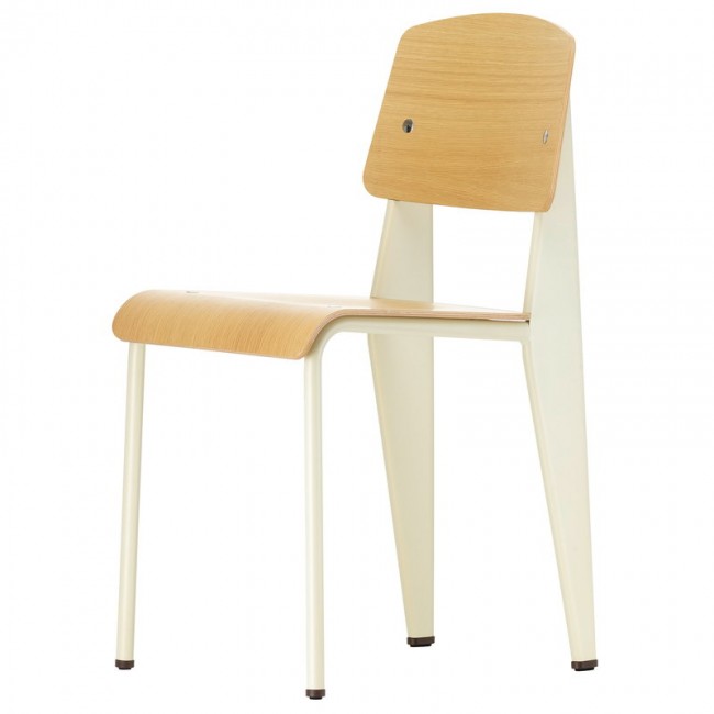 VITRA 스탠다드 체어 의자 프루베 Blanc Colombe - oak Vitra Standard chair  Prouve Blanc Colombe - oak 02726