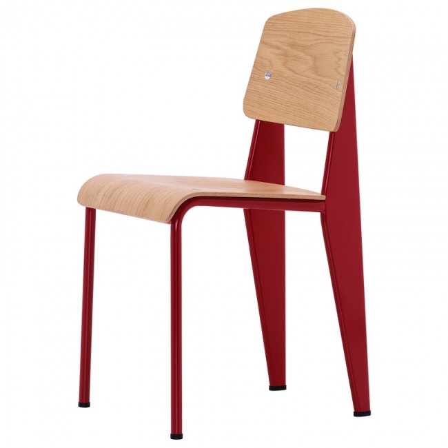 VITRA 스탠다드 체어 의자 레드 - oak Vitra Standard chair  Japanese red - oak 02725