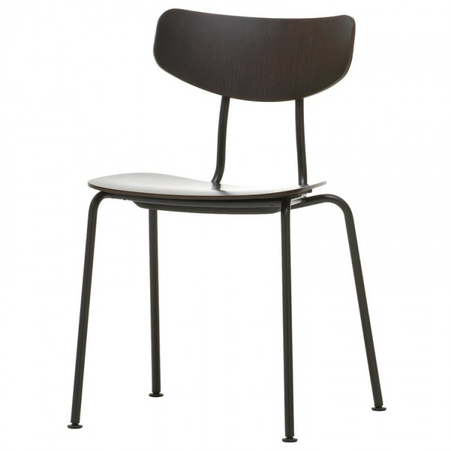 VITRA Moca 체어 의자 다크 stained oak - 베이직 다크 Vitra Moca chair  dark stained oak - basic dark 02688