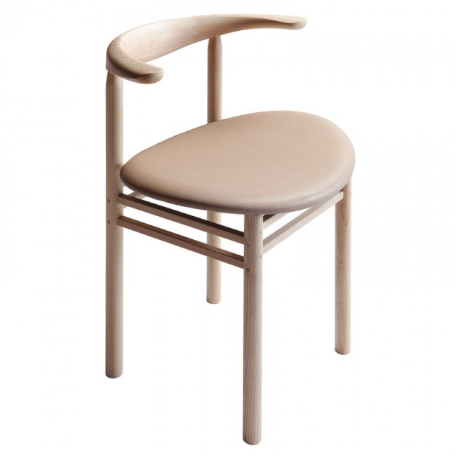 Nikari Linea RMT3 의자 ash - nude leather NI-RMT3-A-L2-NUDE