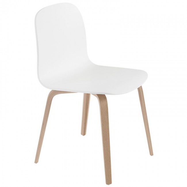 MUUTO 무토 Visu 의자 wood base oak - 화이트 MU32560