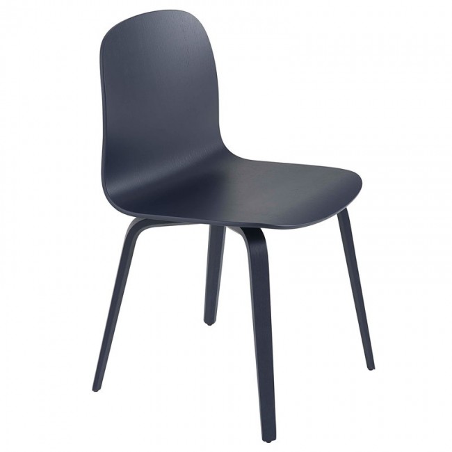 MUUTO 무토 Visu 의자 wood base mi_dnight 블루 MU32557