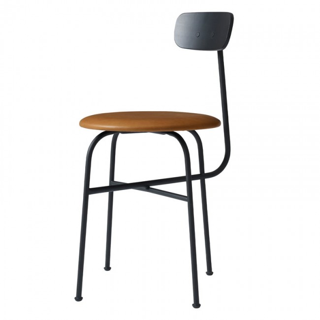 MENU 애프터룸 체어 의자 4 블랙 브라운 레더 MENU Afteroom chair 4  black  brown leather 02635